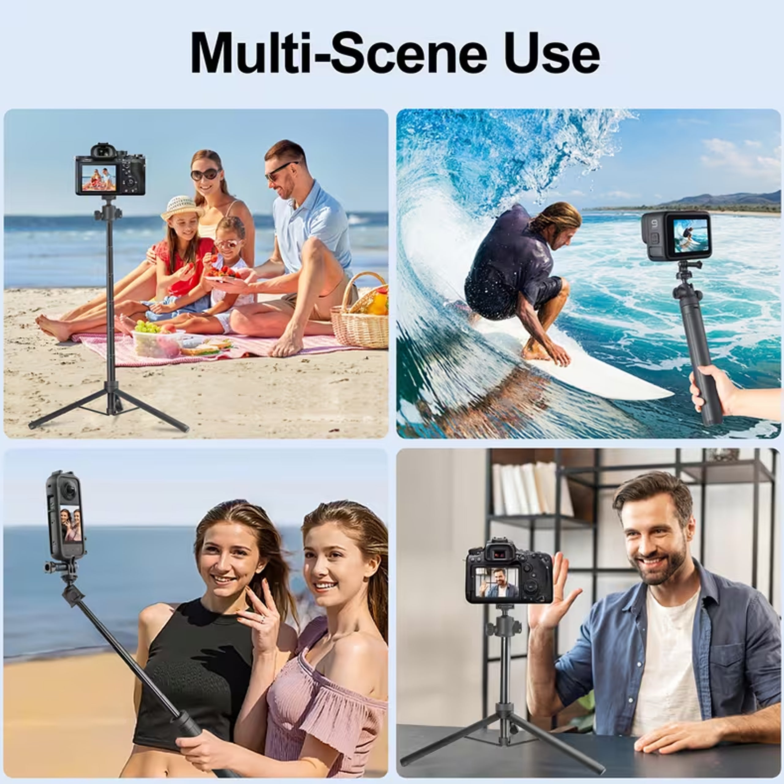 Trípode y Selfie Stick Invisible de 1.5m (Versión Reforzada)