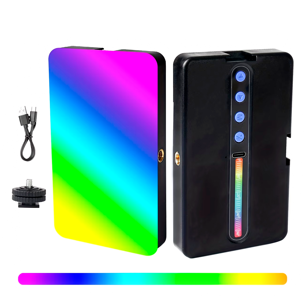 Mini Panel LED RGB Portátil (1800 mAh)