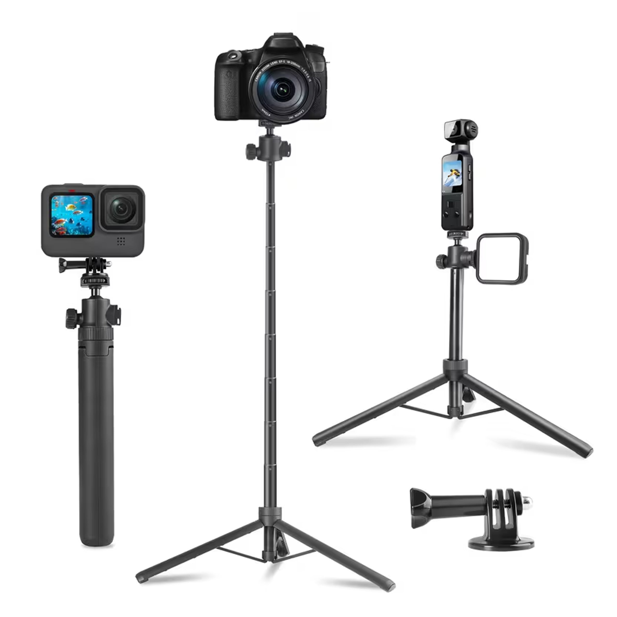 Trípode y Selfie Stick Invisible de 1.5m (Versión Reforzada)