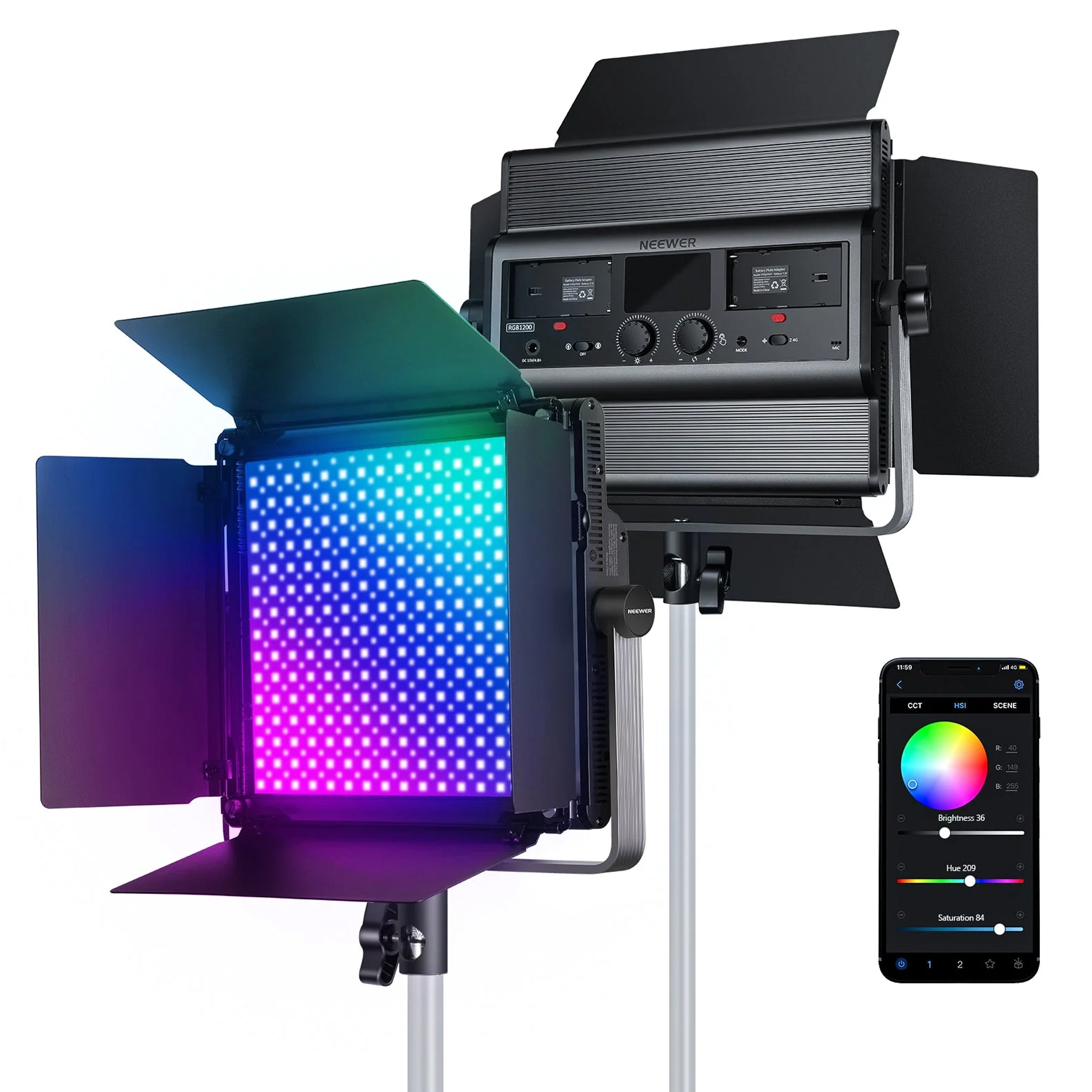 Neewer RGB1200 Smart APP Control RGB Light