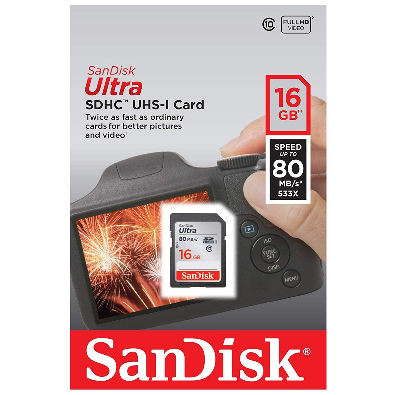Tarjeta de Memoria SanDisk Ultra SDHC UHS-I (16 GB)
