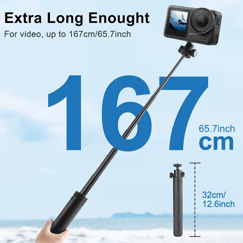 Trípode y Selfie Stick Invisible de 1.5m (Versión Reforzada)