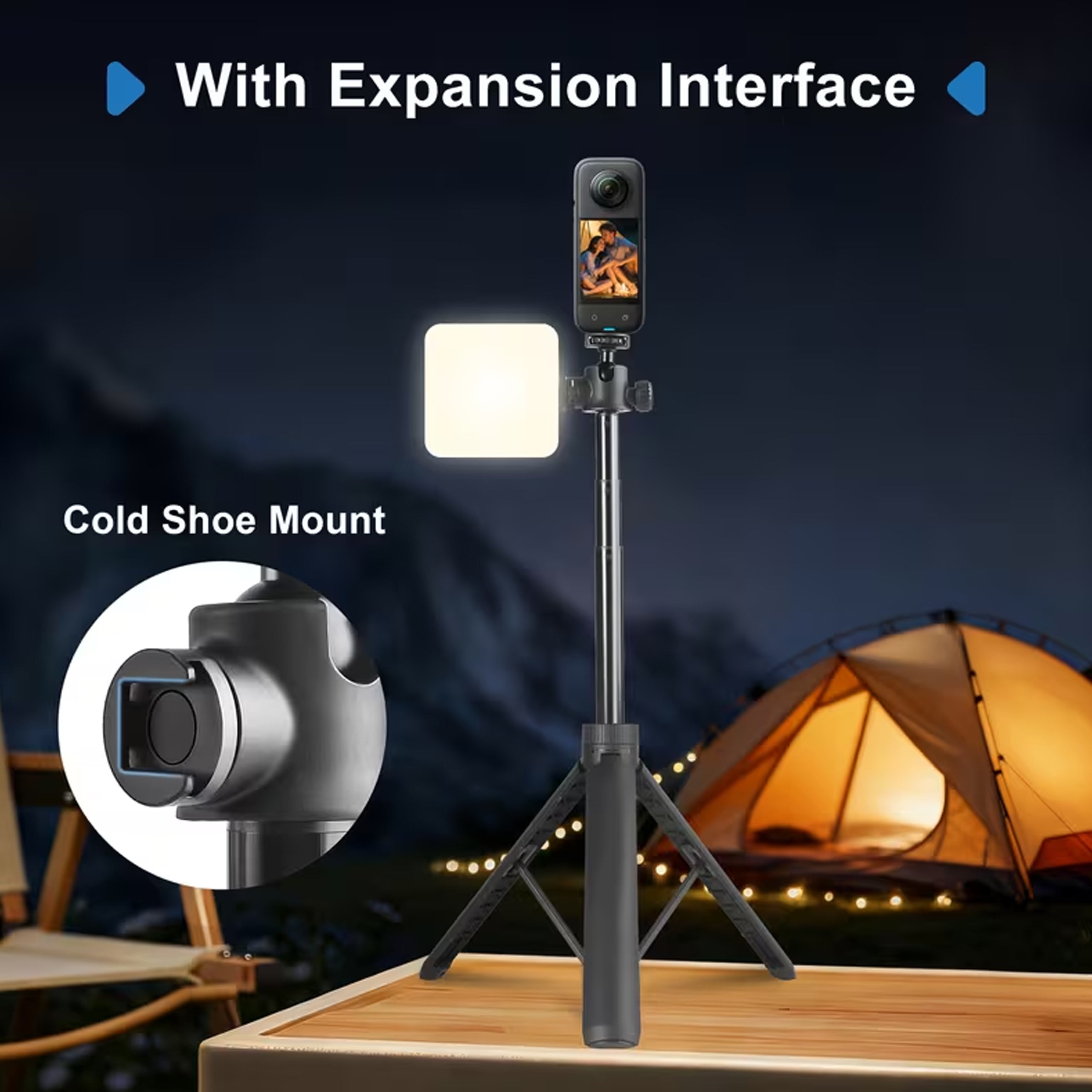 Trípode y Selfie Stick Invisible de 1.5m (Versión Reforzada)