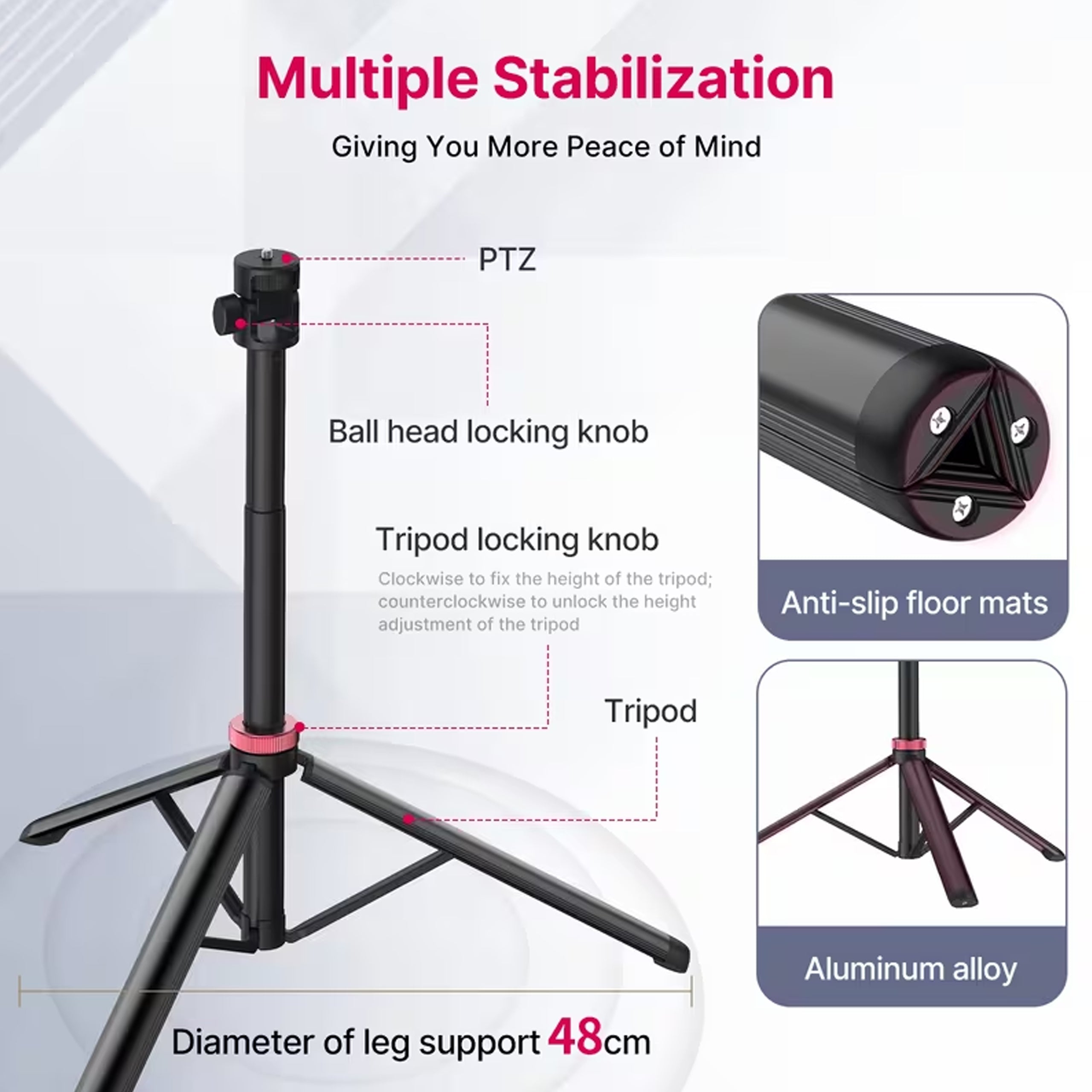 Trípode Portátil Extensible de 205 cm