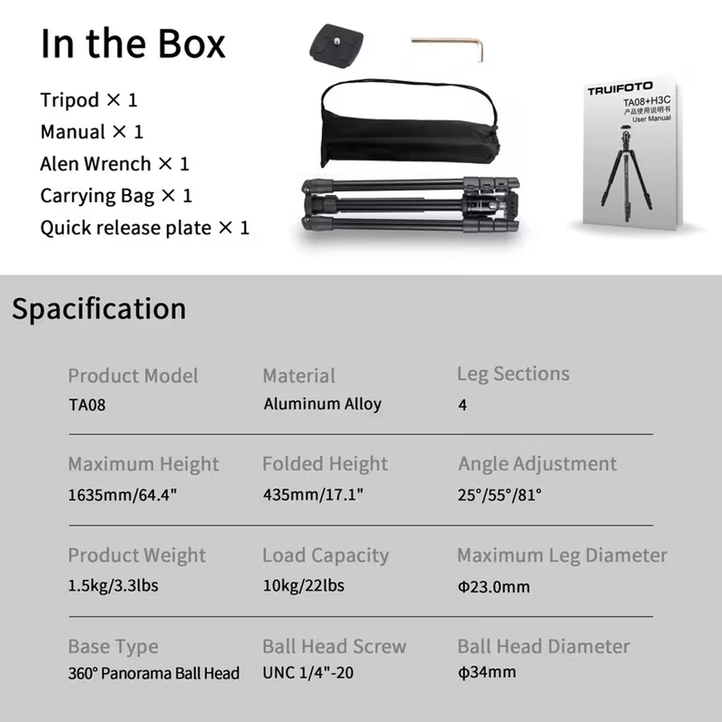 Truifoto Trípode de Viaje Profesional