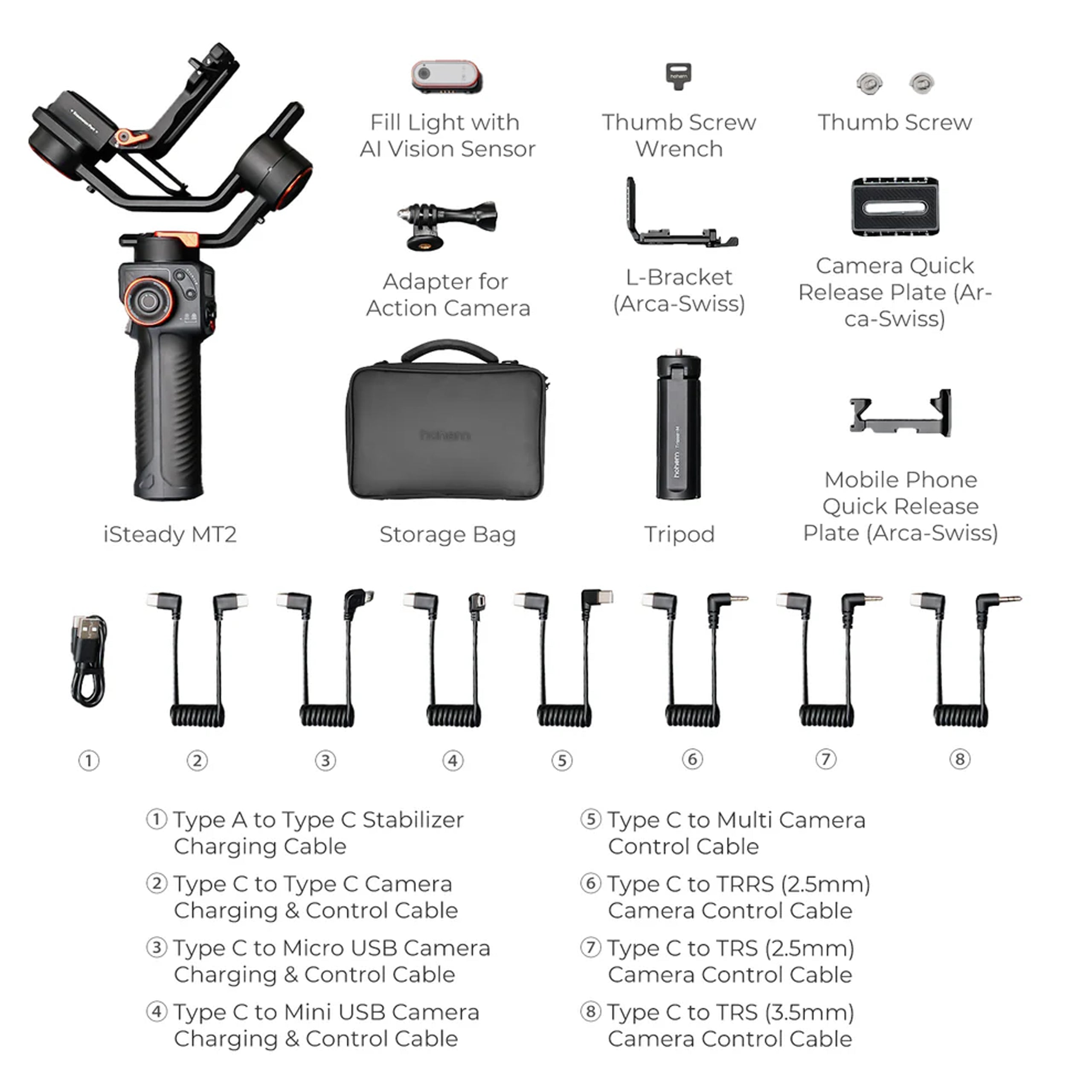 Hohem iSteady MT2 Camera Gimbal (4-en-1 con AI Tracker)