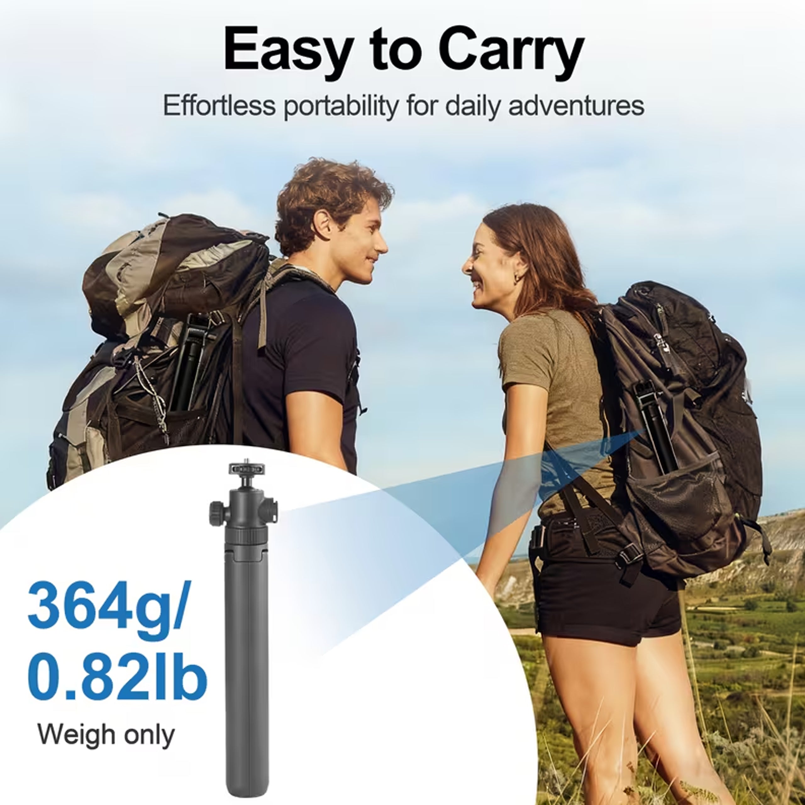 Trípode y Selfie Stick Invisible de 1.5m (Versión Reforzada)